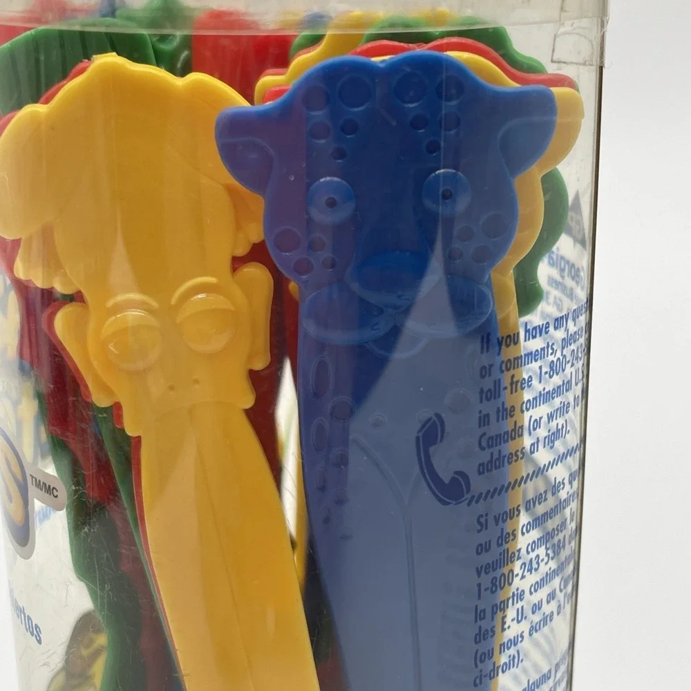 Vintage Dixie Krazy Kritters Cutlery Forks Spoons Animal Shapes 22 Count